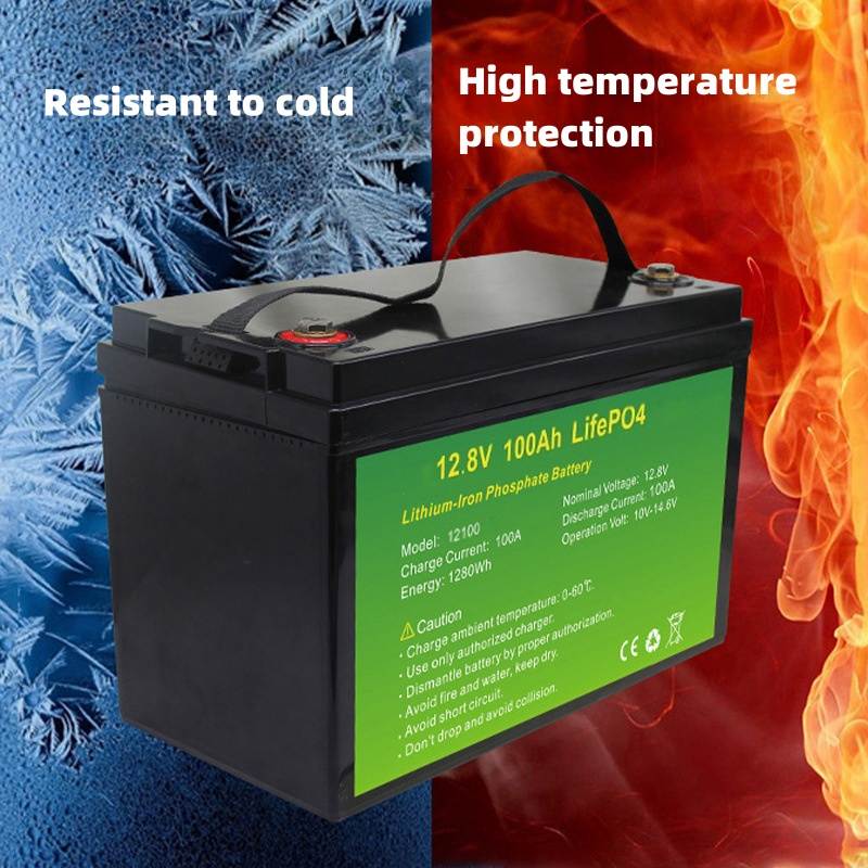 12.8V 100Ah LiFePO4 battery cold & high temperature resistant